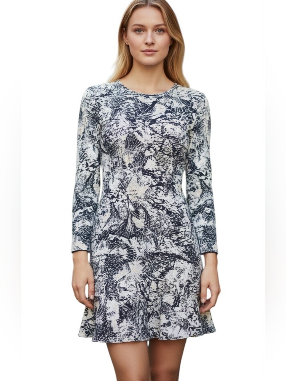 BCBGMAXAZRIA Leilani Peplum Jacquard mini dress Size XS